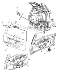 Замок двери пятой 04589131AG CHRYSLER