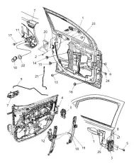 Ручка двери CHRYSLER 0XU55DX8AG