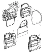 Уплотнитель двери CHRYSLER 68045968AA