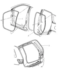 Уплотнитель двери CHRYSLER 55399229AE