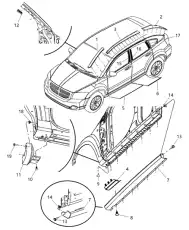  МОЛДИНГ ДВЕРИ 05160272AC CHRYSLER