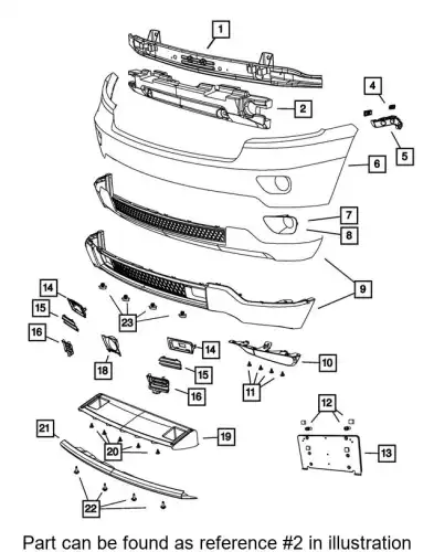БАМПЕР ПЕРЕДНИЙ 68190406AA CHRYSLER