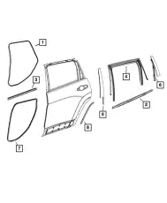 Накладка стойки двери левой 68102579AE CHRYSLER