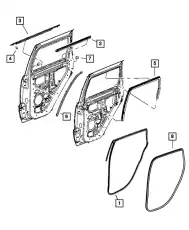 Уплотнитель двери CHRYSLER 55399188AG