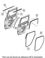 Уплотнитель двери CHRYSLER 55399188AG