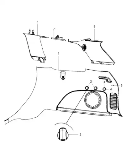 КРЕПЕЖ БАМПЕРА 68085747AA CHRYSLER