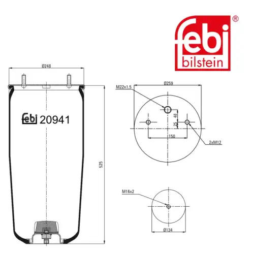Пневмоподушка FEBI 20941