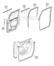 Уплотнитель двери CHRYSLER 55395268AD