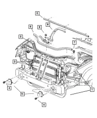 КРОНШТЕЙН КРЕПЛЕНИЯ РАДИАТОРА 55394098AE CHRYSLER