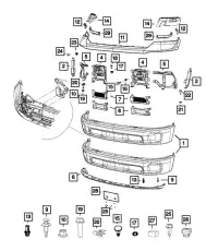 КРОНШТЕЙН БАМПЕРА ПЕРЕДНЕГО, ЛЕВЫЙ 68104945AE CHRYSLER