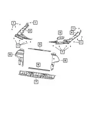 Дефлектор радиатора нижний 55038190AA CHRYSLER