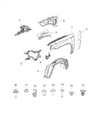 УПЛОТНИТЕЛЬ КРЫЛА ПЕРЕДНЕГО 05074924AE CHRYSLER