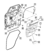 ЗАГЛУШКА ДВЕРИ 1AE55BD1AA CHRYSLER