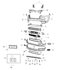 Заглушка бампера 68141017AA CHRYSLER