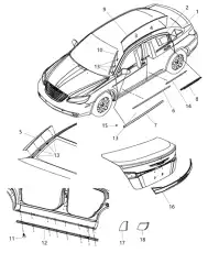 04389940AB КЛИПСА CHRYSLER