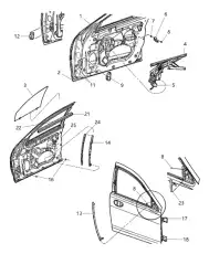 ГАЙКА ПЕТЛИ ДВЕРИ 06505567AA CHRYSLER