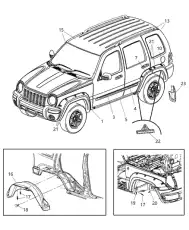 55157069AB КЛИПСА CHRYSLER