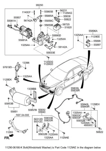 болт м6 1129006166K HYUNDAI