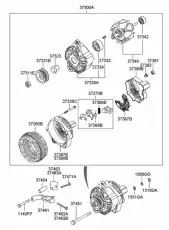 статор генератора 3735022600 HYUNDAI