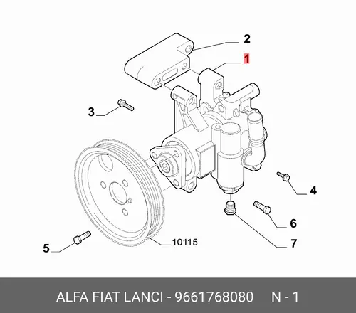 Насос гидроусилителя руля ALFA ROMEO 9661768080