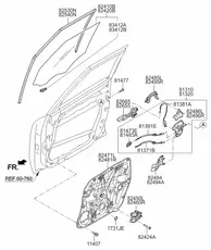 ВНУТРЕННЯЯ ПАНЕЛЬ ДВЕРИ 82481B2010 HYUNDAI