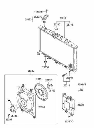 hose assy-ata oil cooling(feed 2541825101 MOBIS