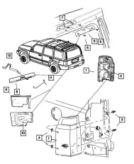 Фонарь задний CHRYSLER 55396459AH