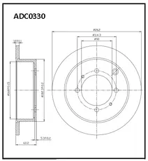 Тормозной диск ALLIED NIPPON ADC0330
