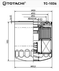 Фильтр масляный TOTACHI TC1036