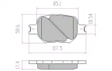 B11-10-007 ТОРМОЗНЫЕ КОЛОДКИ UBS