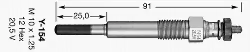 Glow Plug Y-154 NGK