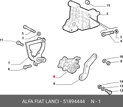 Насос гидроусилителя руля ALFA ROMEO 51894444