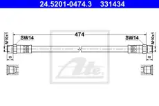 шланг торм. !пер. L=494\ MB T1 2.3-2.9D 77> 24.5201-0474.3 ATE