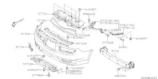  Кронштейн бампера 57707XA03A SUBARU