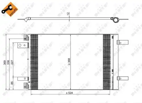 Радиатор кондиционера (конденсатор) NRF 350323