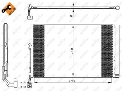 Радиатор кондиционера (конденсатор) NRF 350324