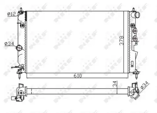 Радиатор кондиционера (конденсатор) NRF 50563A