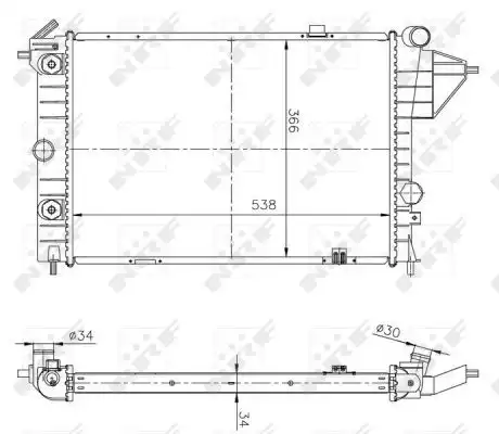 Радиатор кондиционера (конденсатор) NRF 513508A