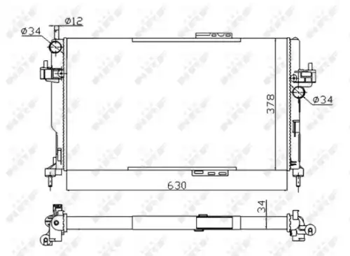 Радиатор кондиционера (конденсатор) NRF 58282A