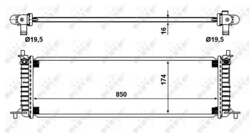 Радиатор системы охлаждения двигателя NRF 58790