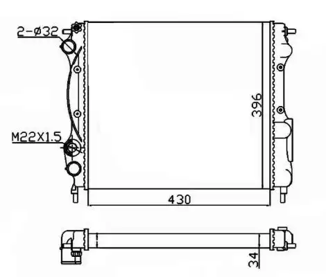 Радиатор кондиционера (конденсатор) NRF 58934A