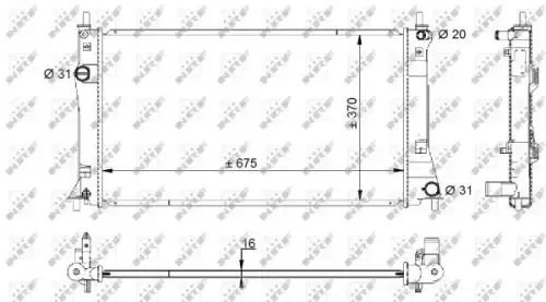 Радиатор кондиционера (конденсатор) NRF 59205