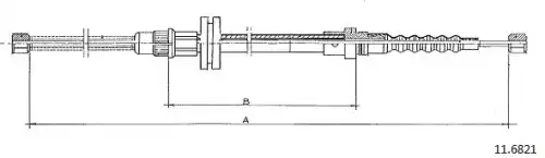 Cable, parking brake 11.6821 CABOR