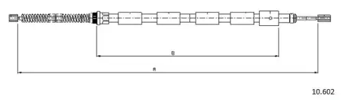 Cable, parking brake 10.602 CABOR