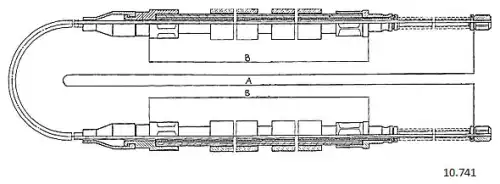 Cable, parking brake 10.741 CABOR