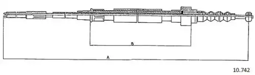Cable, parking brake 10.742 CABOR