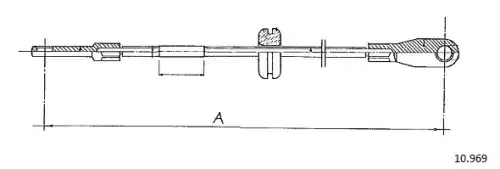 Cable, parking brake 10.969 CABOR