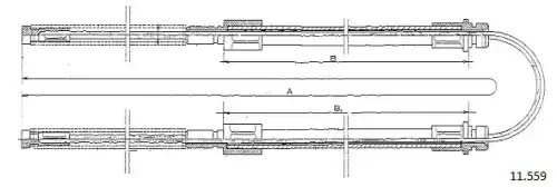 Cable, parking brake 11.559 CABOR