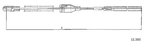Cable, parking brake 11.583 CABOR