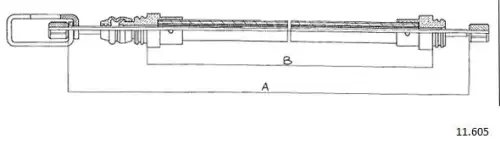 Cable, parking brake 11.605 CABOR
